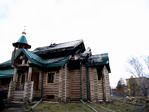 Красноярцев просят помочь с восстановлением сгоревшего храма в Кедровом. Фото: Пресс-служба Красноярской епархии