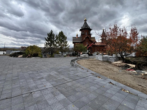 Строящийся храм на Стрелке в Красноярске оценил главный архитектор набережной. Фото: Красноярская епархия РПЦ