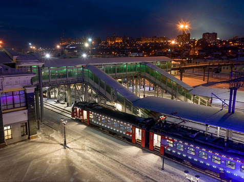 В Красноярске в праздники будет ходить «сияющая» электричка. Фото: КрасЖД