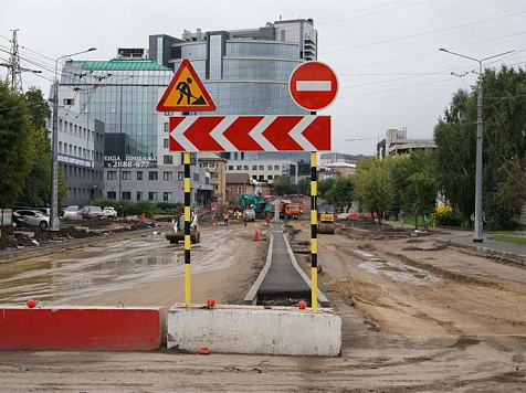 Движение транспорта на улице Маерчака в Красноярске временно откроют к 1 сентября. Фото: мэрия