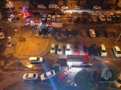 Красноярские пожарные спасли 12 человек из горящей многоэтажки. Фото: краевое МЧС