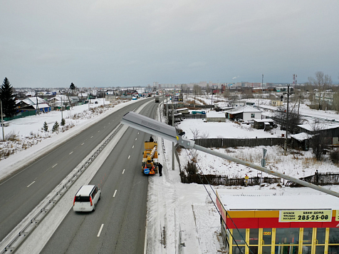 На дороге Красноярск – Железногорск тестируют новое освещение. Фото: krskstate.ru