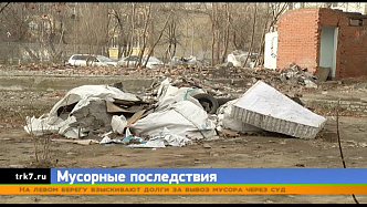 Горы мусора остались на месте бывшего кафе на правобережье Красноярска
