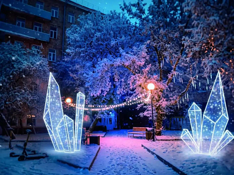 В Красноярске показали новое освещение на проспекте Мира. Фото: Сергей Верещагин
