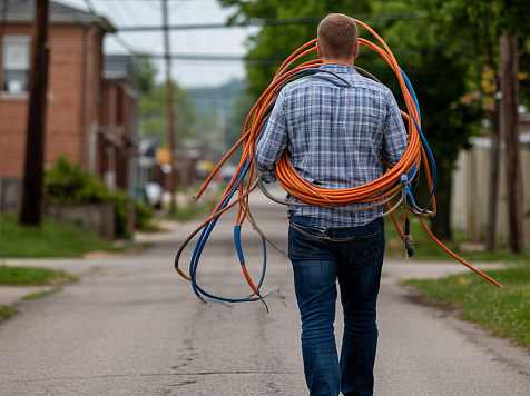 Красноярец украл кабель на 200 тысяч рублей в Ленинском районе прямо на глазах у очевидцев. Фото: shedevrum