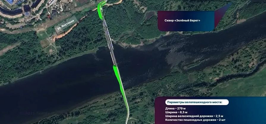 Госэкспертиза одобрила проект велопешеходного моста на красноярском Татышеве