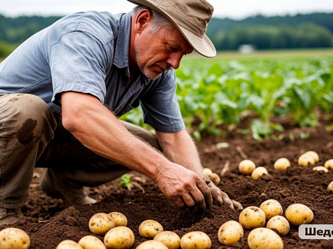 Красноярцам рассказали, как собирать картошку без вреда для спины. Фото: Шедеврум