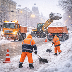 Как Красноярск справляется со снегом: уборка улиц, дворов и тротуаров