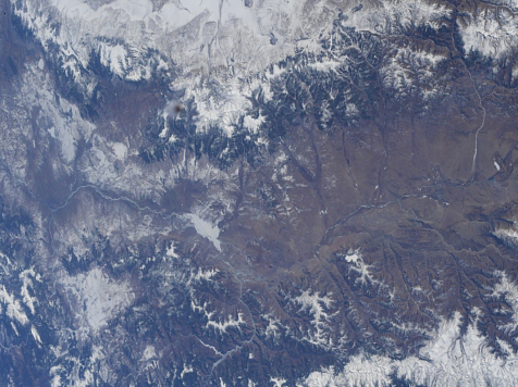 Космонавт Кирилл Песков показал родной Красноярский край с высоты МКС. Фото: Космонавт Кирилл Песков / Telegram