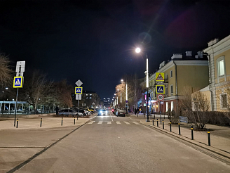 В Красноярске на улице Красной Армии появилось уличное освещение