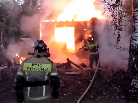 Под Красноярском сгорел садовый домик