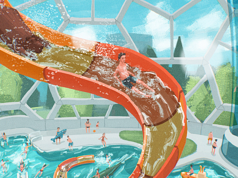 Глава города назвал место под второй аквапарк в Красноярске. Иллюстрация: kras-aqua.ru