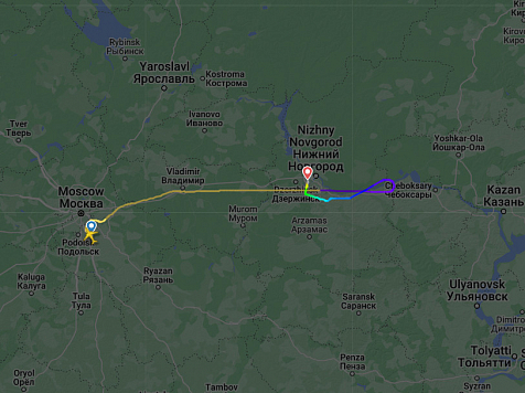 Самолет, летевший из Москвы в Красноярск, экстренно посадили из-за потерявшего сознание пассажира  . Скриншот: Flightradar24