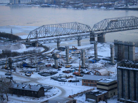 Судьбу автобусной полосы на Николаевском мосту будут решать красноярцы . Фото: Яндекс Карты