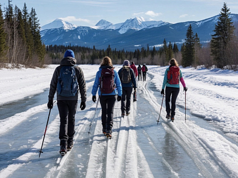 В Красноярском крае открылись новые автозимники и ледовая переправа. Фото: Шедеврум