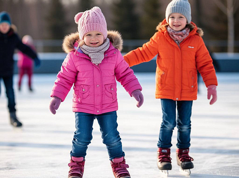В Красноярске открылись 93 бесплатных дворовых катка . Фото: Шедеврум