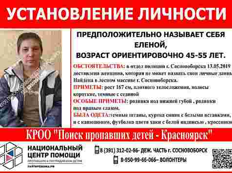 В лесу под Сосновоборском нашли потерявшую память женщину. Фото: vk.com/poiskdeteikrasnoyarsk