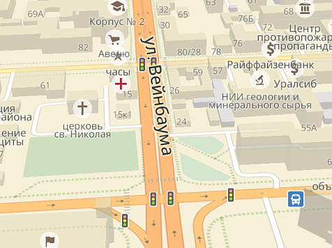 Наряды полиции в бронежилетах заняли квартал в центре. Скриншот: «Яндекс.Карты»