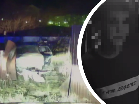 Шесть школьников вскрыли машину и врезались в забор в Енисейске. Фото/видео: Госавтоинспекция