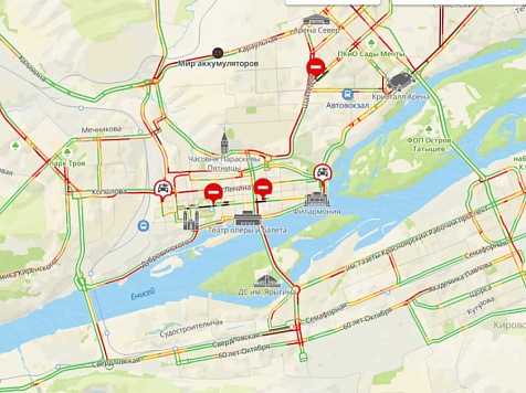 Из-за снега в Красноярске образовались 9-балльные пробки. Фото: Скрин сервиса ЯндексКарты
Видео: АО САТП