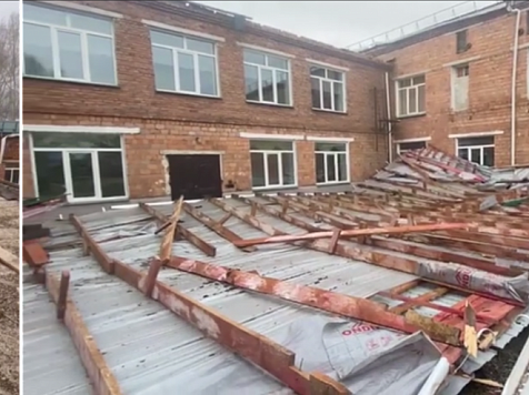 В Ужурском районе ветер со школы сорвал новую крышу. Фото: прокуратура Красноярского края