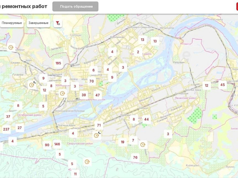 В Красноярске запустили интерактивную карту дорожного ремонта. Фото: Красноярский край официально