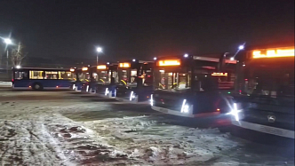 В Красноярске на муниципальных маршрутах запущено 56 новых автобусов ЛиАЗ