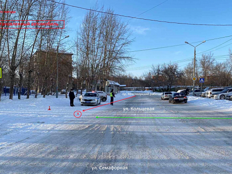 В Красноярске ищут сбившего 9-летнего мальчика водителя. Фото и видео: 24.мвд.рф