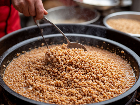 Красноярский Роспотребнадзор опроверг слухи о запрете «солдатской каши» на 9 Мая. Фото: Яндекс Шедеврум