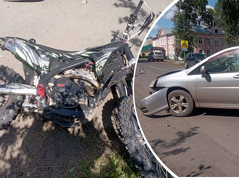 В Красноярском крае водитель за рулем Nissan Liberty столкнулся с 15-летним мотоциклистом. Фото: Госавтоинспекция Красноярска