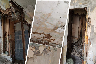 Сгоревший дом на Паровозной восстанавливают за 14 миллионов: стены квартир успели порасти грибами