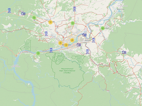 В Красноярском крае обновили карту расположения камер фиксации нарушений ПДД. Фото: КРУДОР