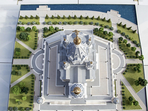Белоснежный собор на Стрелке появится к 400‑летию Красноярска. Фото: Красноярская епархия РПЦ