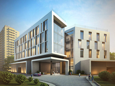 Строительство пятизвездочного отеля запланировали в Красноярске. Эскиз будущей гостиницы. Изображение: ensib.ru