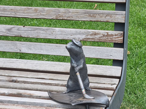 В красноярске появилась новая фигурка бронзового суслика в сквере Сурикова. Фото: Администрация Красноярска