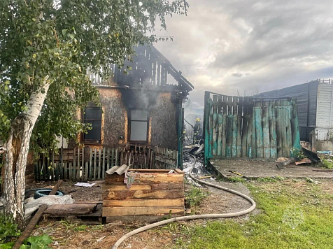 В красноярской Николаевке сгорел еще один дом. Фото: МЧС Красноярского края