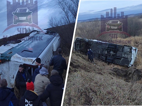 В аварии со слетевшим в кювет автобусом вскрылось множество нарушений. Фото: ЧП Красноярск / Telegram