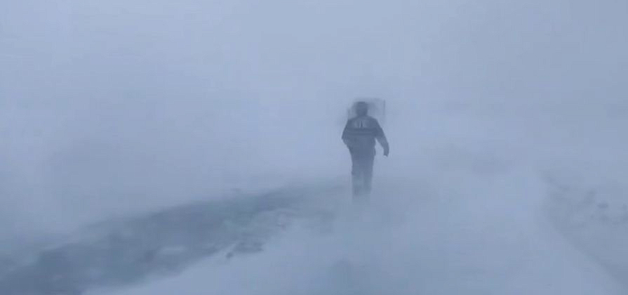 По Красноярску прошлась жестокая метель