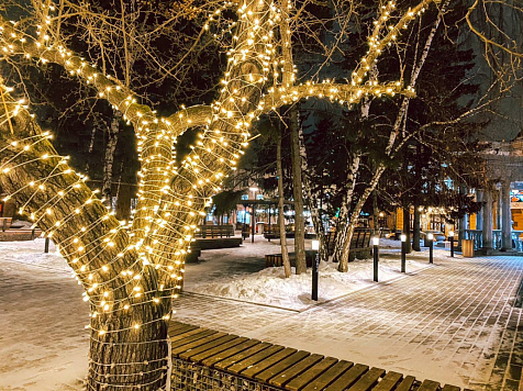 В Красноярске включили новогоднюю иллюминацию. фото: Администрация Красноярска