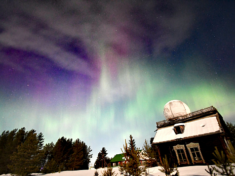 Редкое полярное сияние «Стив» засняли в Красноярском крае у Тунгусского заповедника. Фото: Е. А. Мороз / Заповедник «Тунгусский»