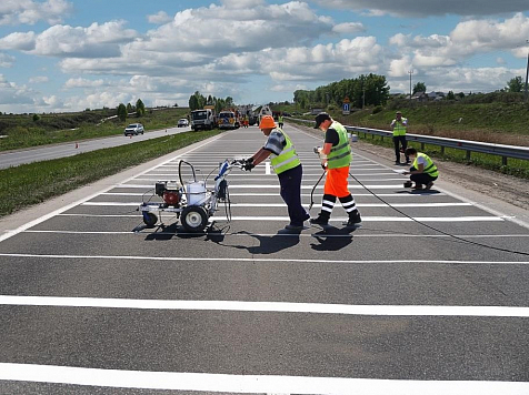 На трассе Красноярск - Енисейск тестируют дорожную разметку. Фото: https://vk.com/krudor_2650627