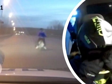 В Ачинске 14-летний подросток забрал у отца мотоцикл и поехал кататься с другом. Фото/видео: Госавтоинспекция Красноярского края